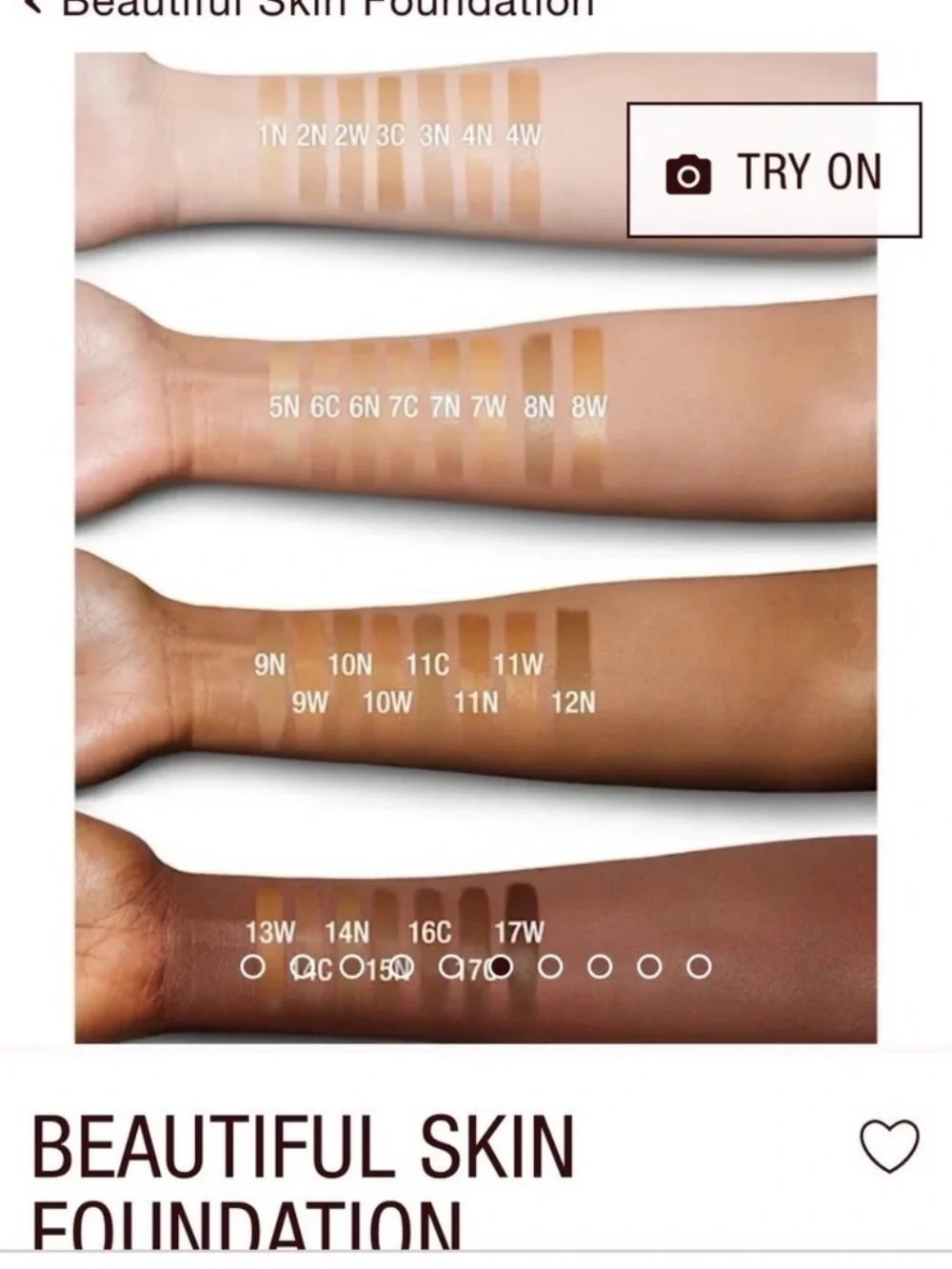 Charlotte Tilbury Charlotte's Beautiful Skin Foundation 6 Cool 1 oz